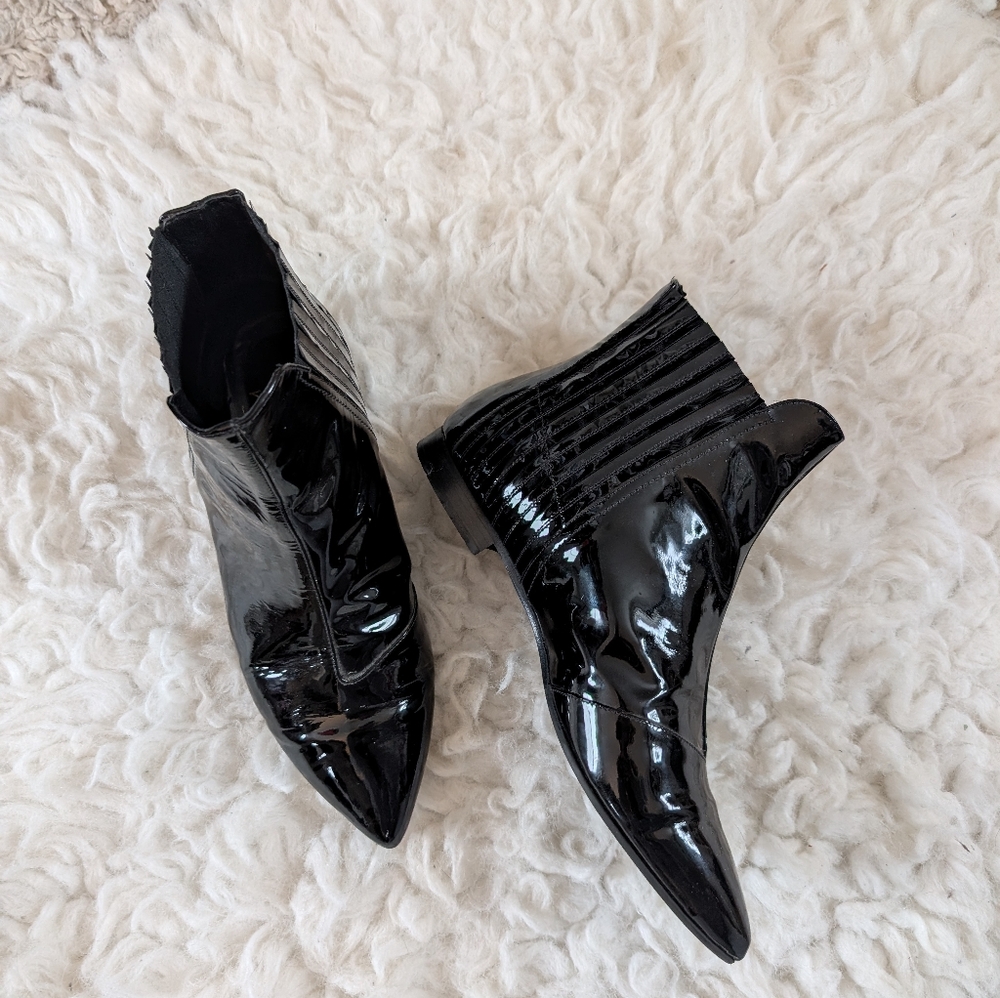 Stella Sofia Patent Ankle Boots